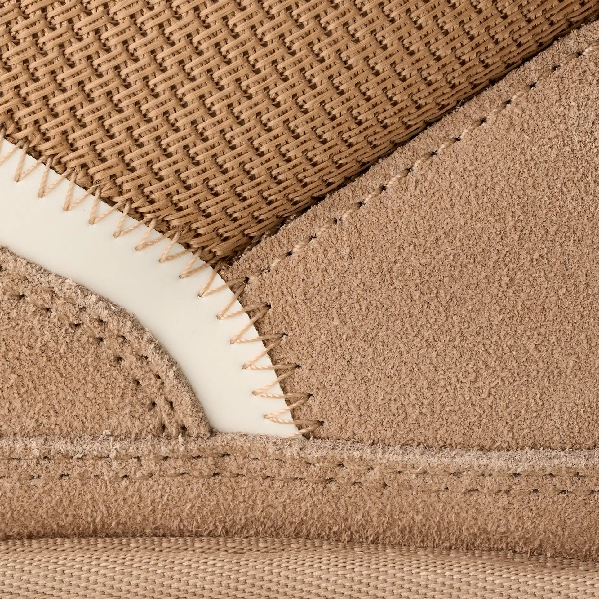 Textile sneaker padded collar reinforced panel matte finish women