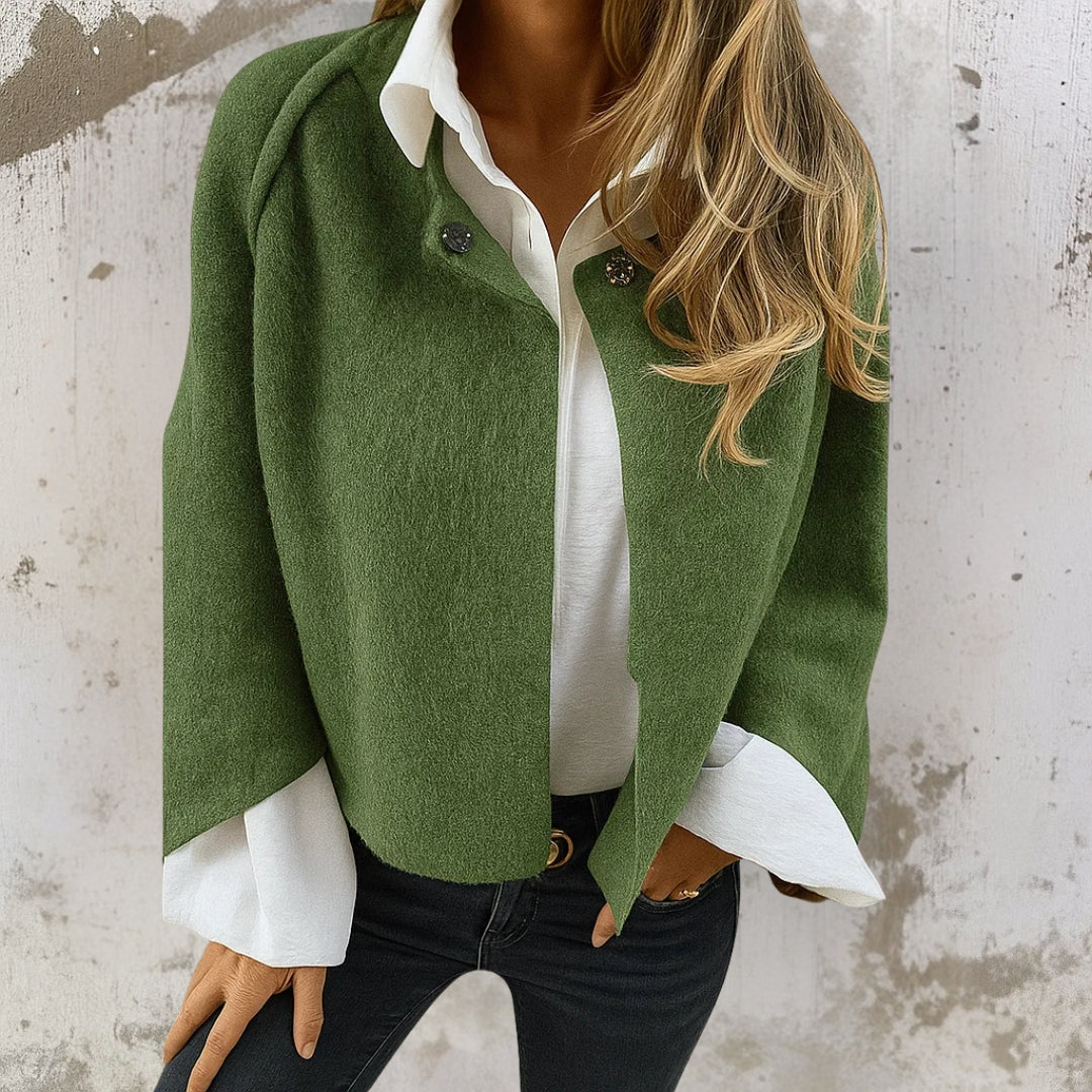 Knit cardigan with front buttons and soft texture